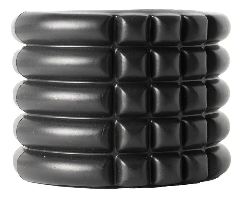 Mini Rolo de Liberação Miofascial Com Ranhuras, Rolo de Massagem, Esfera de Massagem, Rolo de Fisioterapia, Dupla Ranhura- Preto e Laranja