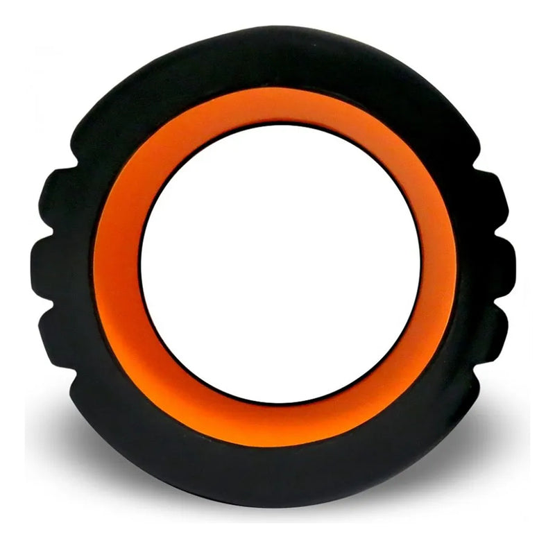 Mini Rolo de Liberação Miofascial Com Ranhuras, Rolo de Massagem, Esfera de Massagem, Rolo de Fisioterapia, Dupla Ranhura- Preto e Laranja