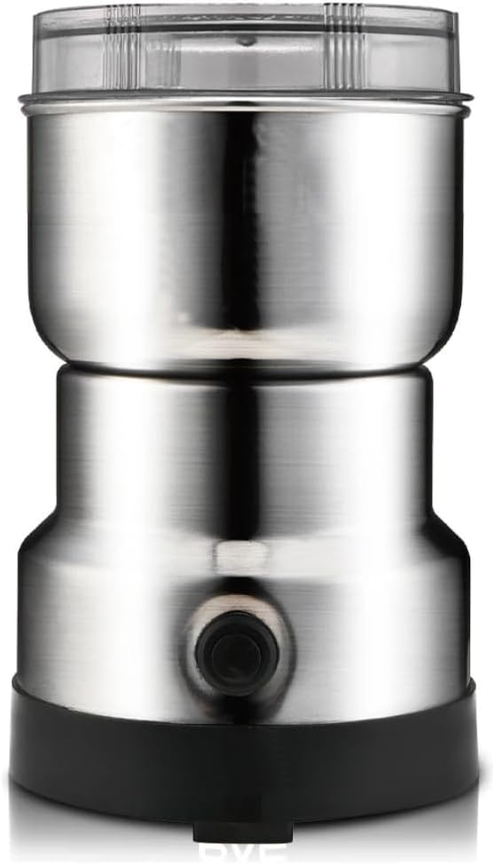 Moedor Triturador De Café 220v ou 110v Elétrico Automatico 150w Inox - Maquina Ideal Para Moer Grãos e Sementes - Também Tritura Arroz, Linhaça, Sal Grosso, Amendoim e Mais