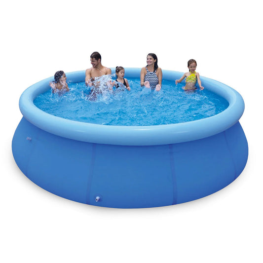 Piscina Inflável De Plástico Redonda Portátil Compacta 2490 Litros Com Borda No Quintal Para Adulto Criança Infantil
