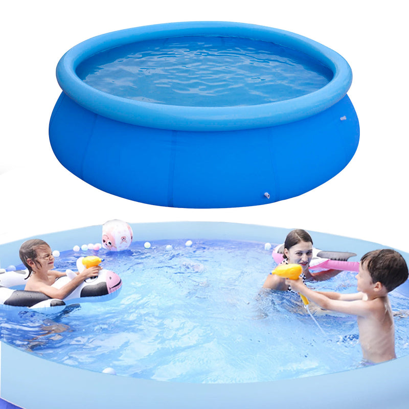 Piscina Inflável De Plástico Redonda Portátil Compacta 2490 Litros Com Borda No Quintal Para Adulto Criança Infantil - Presente Park