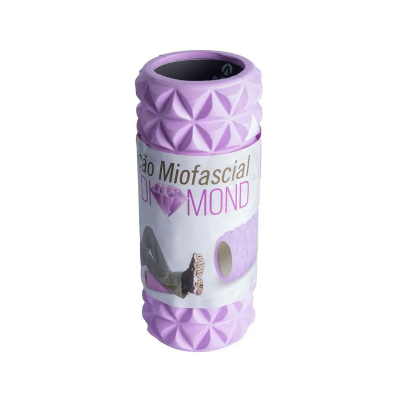 Rolo de Liberação Miofascial Foam Roller Diamond - Rolinho Ideal Para Massagem, Fisioterapia, Yoga, Pilates, Ginástica, Alongamento, Exercícios em Casa, Lombar, Academia