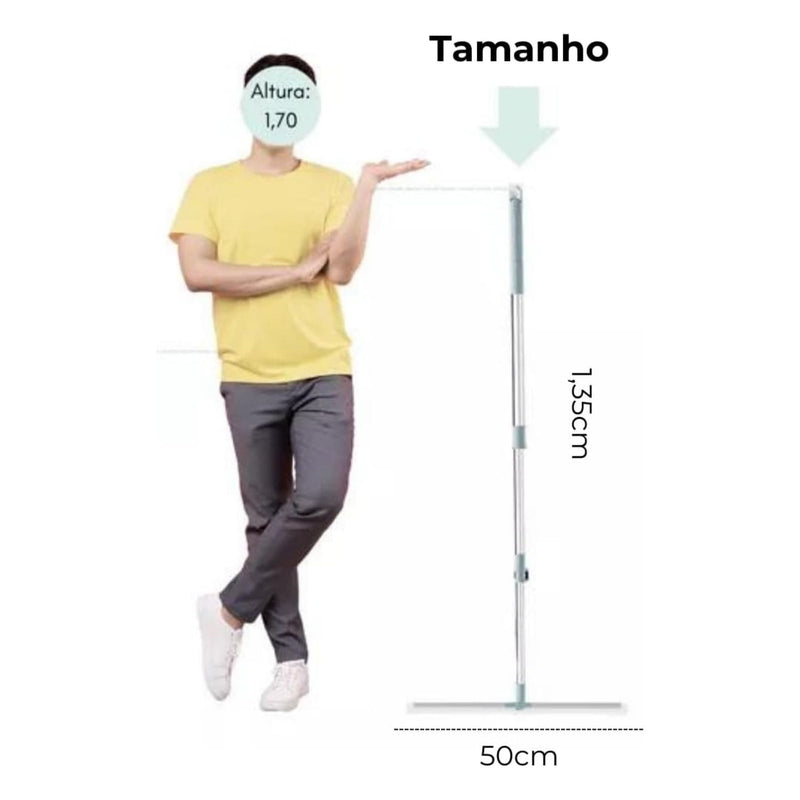 Rodo de Silicone Giratório com Cabo Extensor até 1,35m