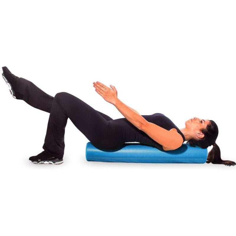 Rolo de Liberação Miofascial Foam Roller em EVA - Rolinho Ideal Para Massagem, Fisioterapia, Yoga, Pilates, Ginástica, Alongamento, Exercícios em Casa, Lombar, Academia