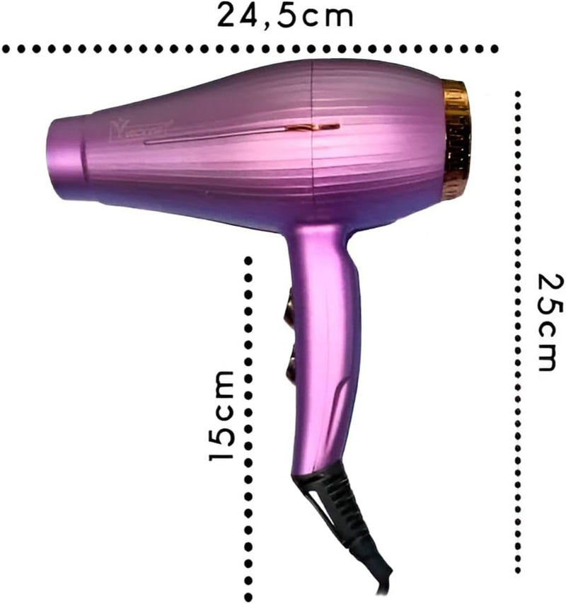 Secador de Cabelo 220v ou 110v com Difusor e Bico Profissional 3500W com Fio Potente
