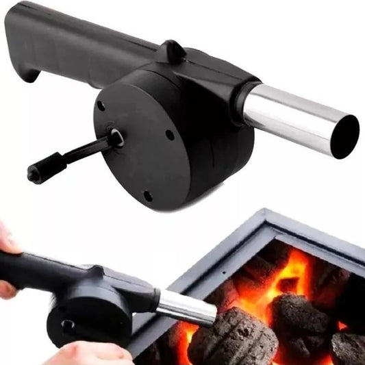 Soprador Acendedor De Churrasqueira E Lareira Manual Carvão Ventilador Para Churrasco Camping Portátil