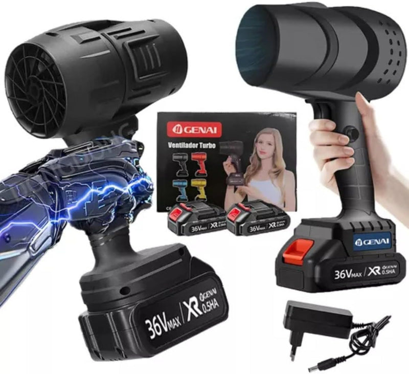 Soprador De Folhas Turbo Portátil Turbina Para Carro Automotivo Muito Forte Com Bateria Aspirador Ar Elétrico 110V 220V - Presente Park
