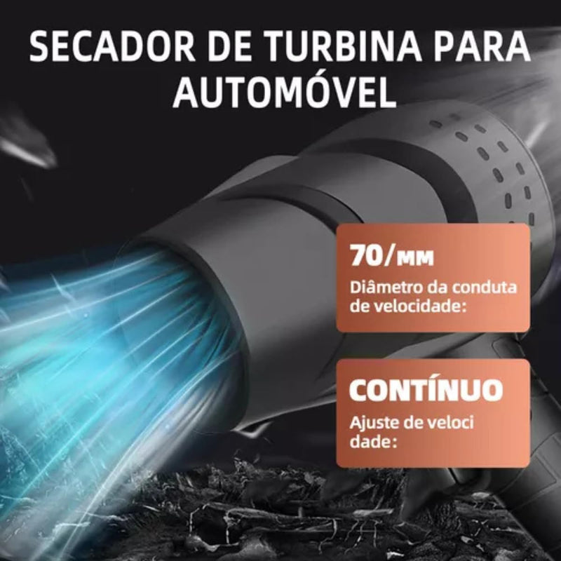 Soprador De Folhas Turbo Portátil Turbina Para Carro Automotivo Muito Forte Com Bateria Aspirador Ar Elétrico 110V 220V - Presente Park