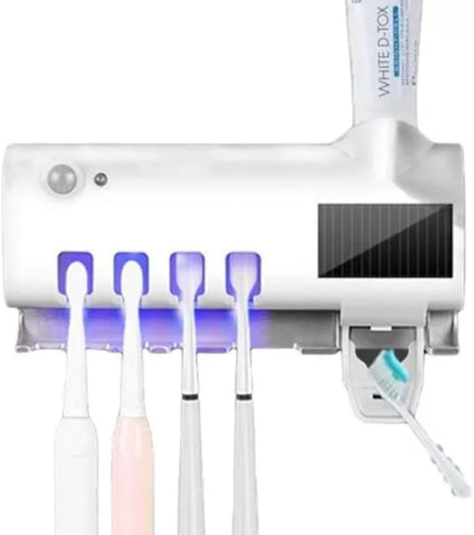 Suporte E Higienizador Para Escova Dente Porta Pasta Creme Dental Dentes Dipenser Esterizador Uv Suporte Organizador Banheiro