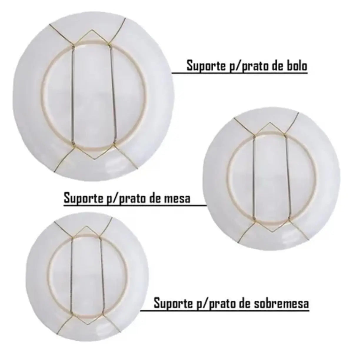 Suporte com 4 garras para pratos