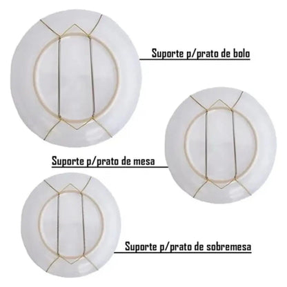 Suporte com 4 garras para pratos