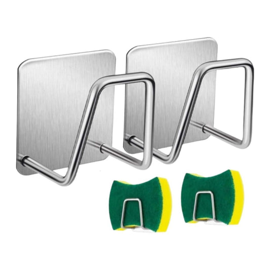 Suporte Porta Esponja Bucha Para Pia De Aço Inox Ganho Louça Cozinha Inoxidável Sabonete Adesivo Banheiro Toalha Pano Prato Organizador