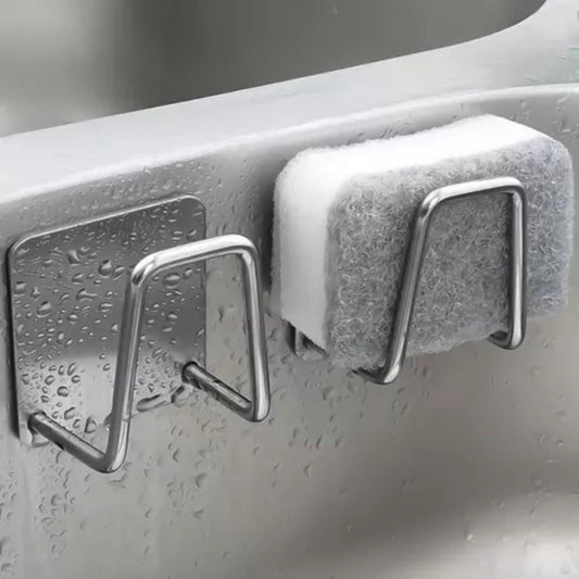 Suporte Porta Esponja Bucha Para Pia De Aço Inox Ganho Louça Cozinha Inoxidável Sabonete Adesivo Banheiro Toalha Pano Prato Organizador