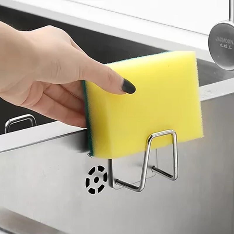Suporte Porta Esponja Bucha Para Pia De Aço Inox Ganho Louça Cozinha Inoxidável Sabonete Adesivo Banheiro Toalha Pano Prato Organizador - Presente Park