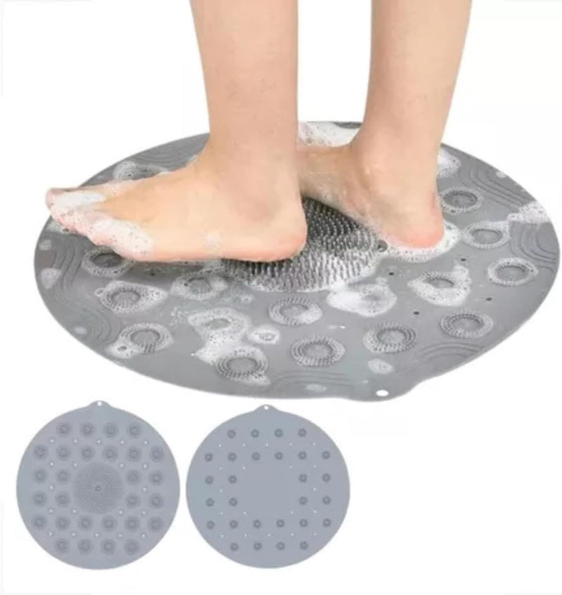 Tapete Antiderrapante Para Box De Banheiro Com Lava Pés Massageador E Ventosas