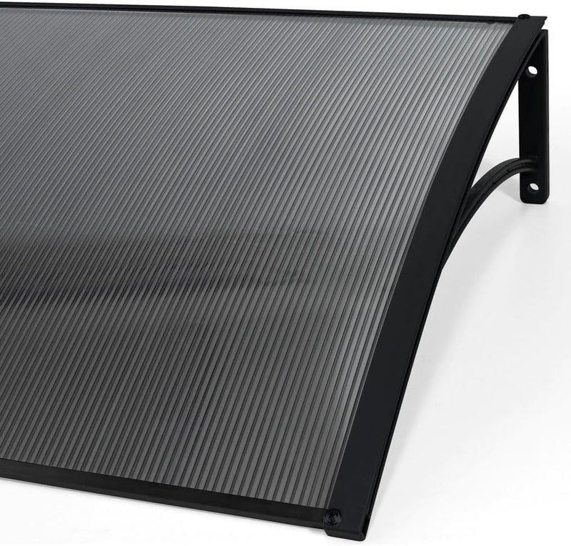 Toldo Policarbonato 1,20m X 50cm Porta Janela, Completo - Presente Park
