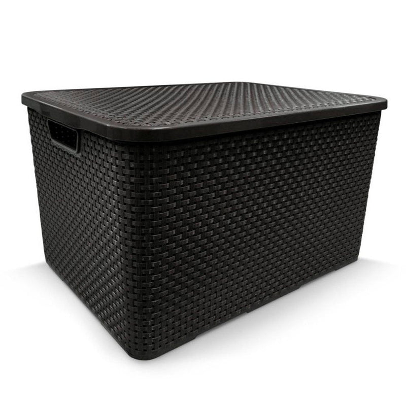 Caixa Organizadora Rattan Cesto com Tampa 7 Litros - Presente Park