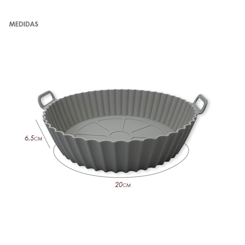 Forro Pra Fritadeira Forma Silicone Air Fryer Micro-ondas Com Alça - Presente Park