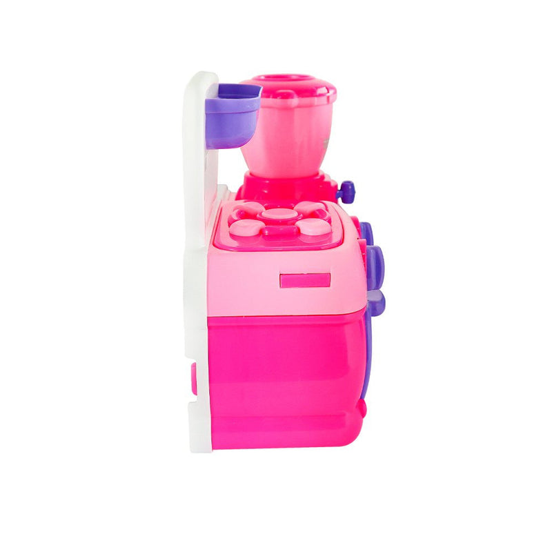 Mini Cozinha Rosa com Fogão, Forno, Liquidificador, Espátula e Outros Acessórios - Presente Park