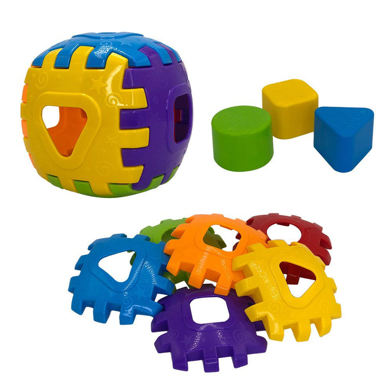 Cubo Didático Monta e Desmonta com 3 Peças de Encaixar - Colorido - Presente Park
