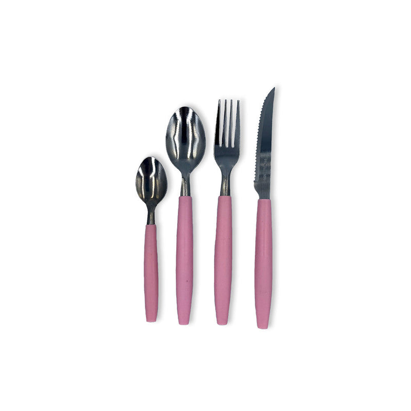 Jogo De Talheres Faqueiro Aço Inox Com Gaveteiro - Rosa - Presente Park