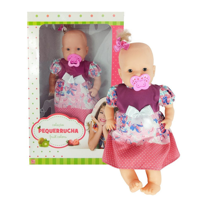 Boneca Pequerrucha Com Chupeta - Presente Park