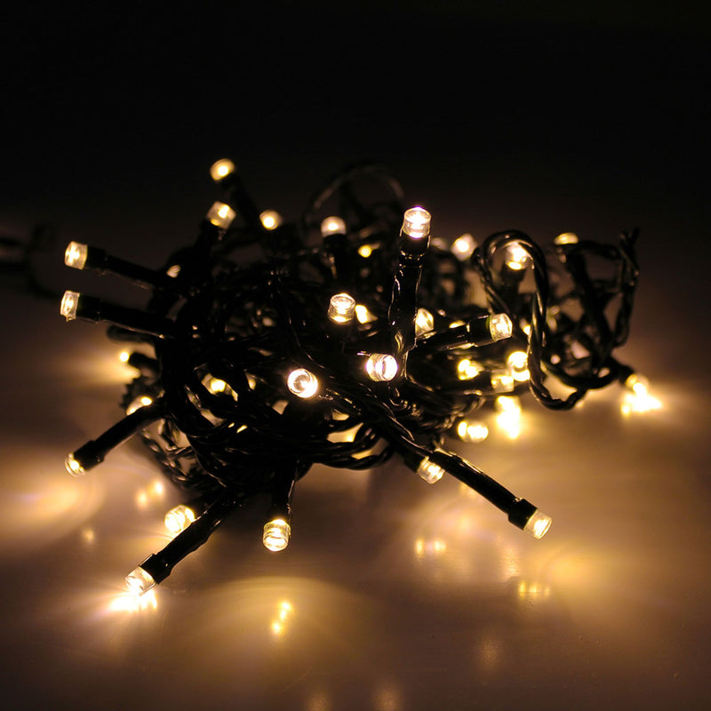 Cordão Pisca Pisca Led 50 Lampadas 5M Formato Pequena Gota 8 Modos 110V Tomada Decoração Natal