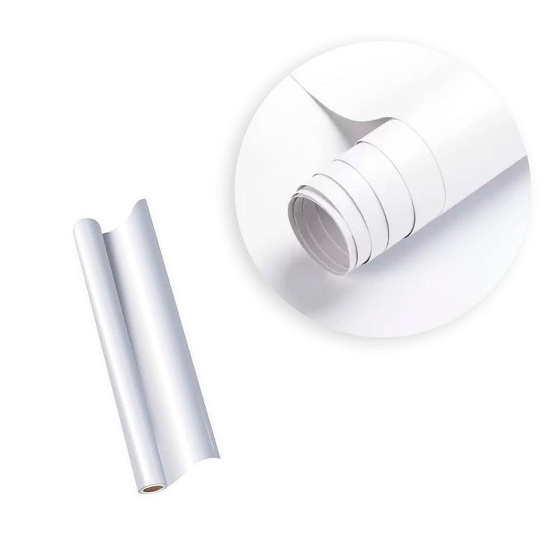 Papel Adesivo Contact Branco com 10 Metros - Presente Park