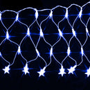 Cordão Pisca Pisca Led Rede com Estrela 120L 3,5M x 50CM 8 Modos 110V Natal Casamentos Festas