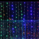 Cortina 6M Luz Led 320 Lampadas Rede Pisca Pisca de Natal Gota 110V Tomada 8 Modos