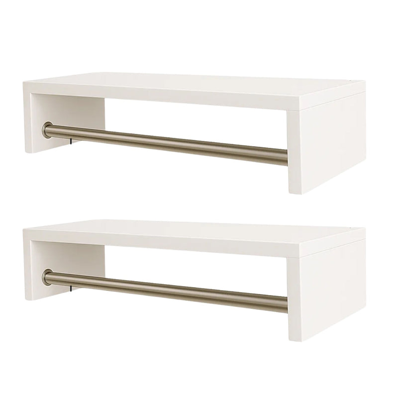 Cabideiro Arara de Parede para Roupas 1m Madeira MDF Guarda Roupa Closet Loja