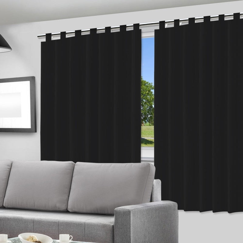 Cortina Blackout Preto - 280x180cm - c/ alça p/ varão - Presente Park