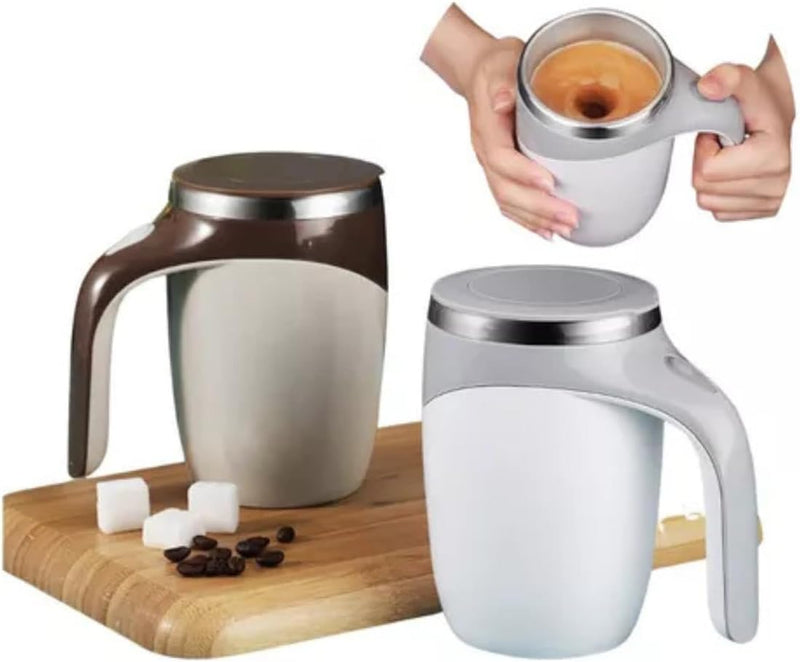 Caneca Copo Mixer Térmico Recarregável USB Inox Misturador Automático 380ml Com Tampa Xícara Elétrico Mistura Automática - Presente Park