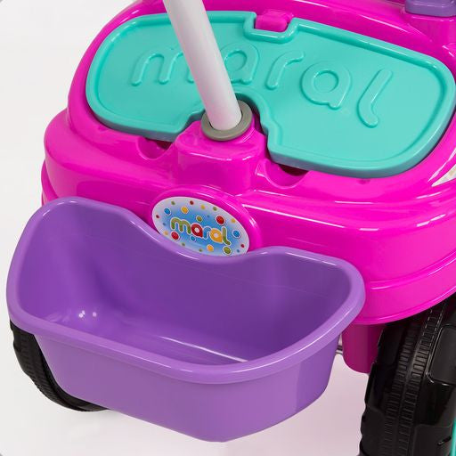 Triciclo Rosa para Passeio com Empurrador - Menina - Presente Park