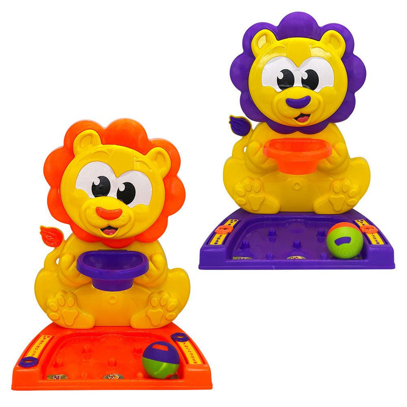 Cesta de Basquete de Leão com Bolinha e Marcador de Pontos - Presente Park