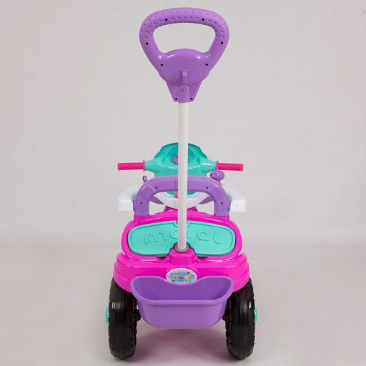 Triciclo Rosa para Passeio com Empurrador - Menina - Presente Park