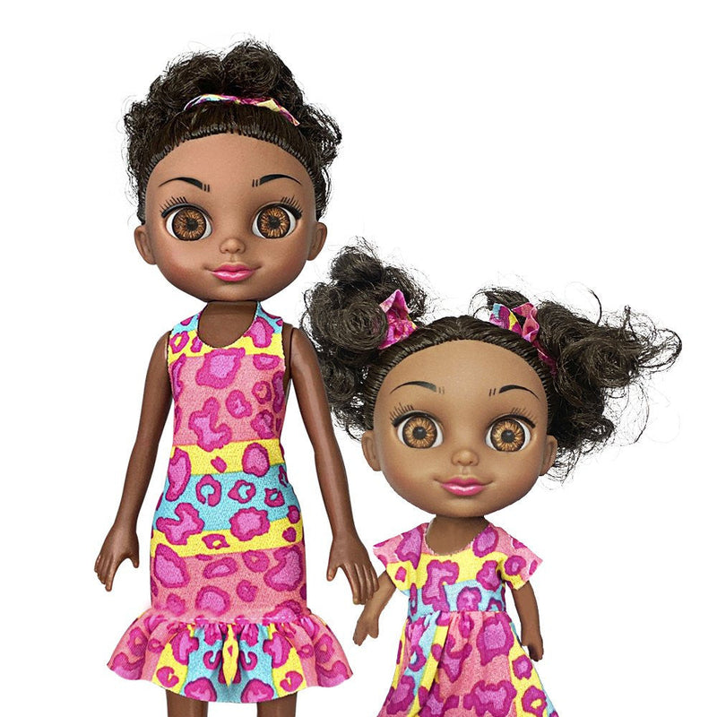 Boneca Juju Mommy Mamãe E Filhinha Negra Com Acessórios - Presente Park