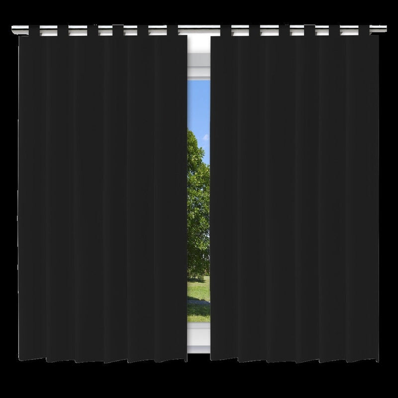 Cortina Blackout Preto - 280x180cm - c/ alça p/ varão - Presente Park