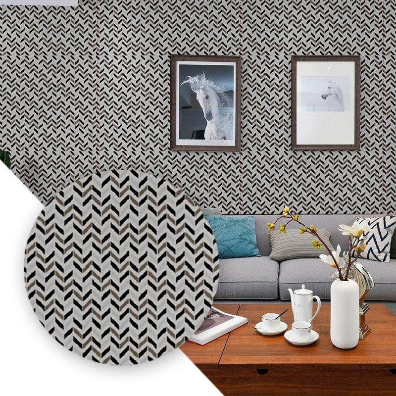 Papel de Parede Adesivo PVC Estampa Zig Zag - 5 Metros - Presente Park