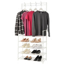 Estante Sapateira 5 Prateleiras com Ganchos Organizador de Calçados e Tênis Modular Desmontável