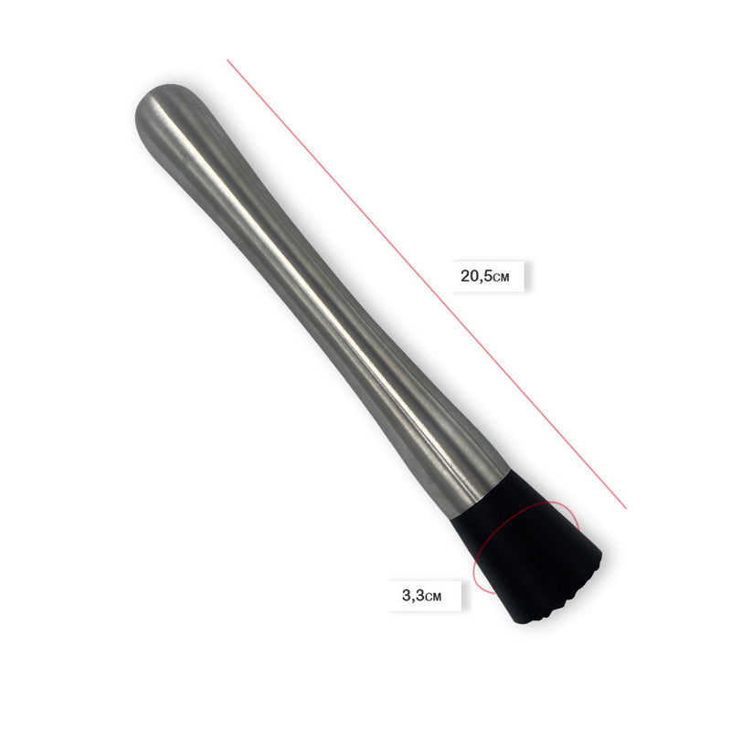 Macerador Socador De Caipirinha Para Drinks E Cozinha Inox - Presente Park