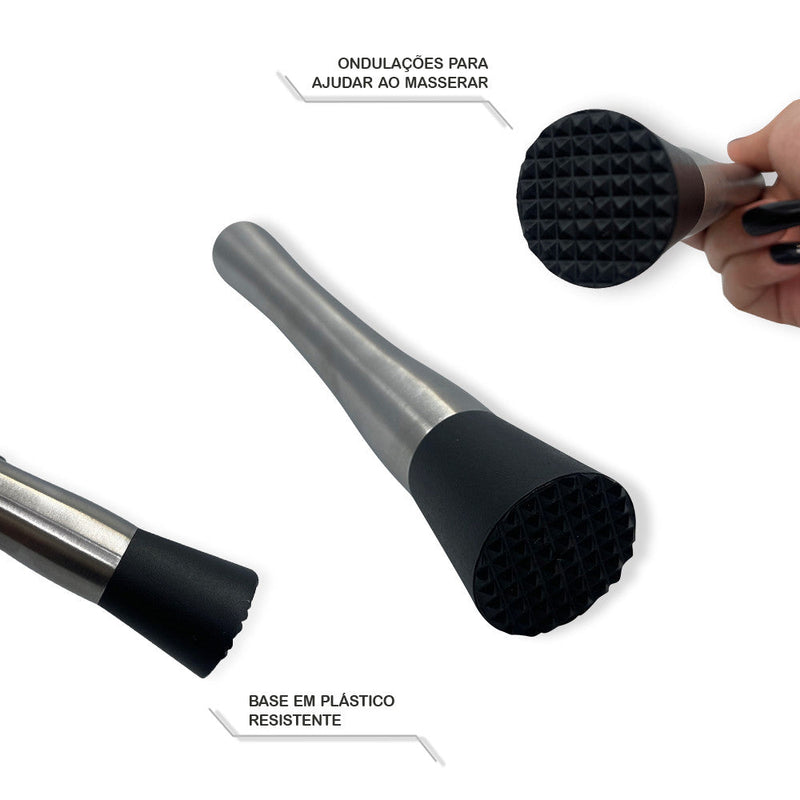 Macerador Socador De Caipirinha Para Drinks E Cozinha Inox - Presente Park