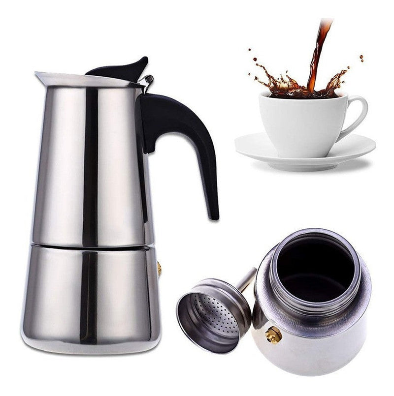 Caféteira Italiana Inox Premium para 6 xicaras - Presente Park