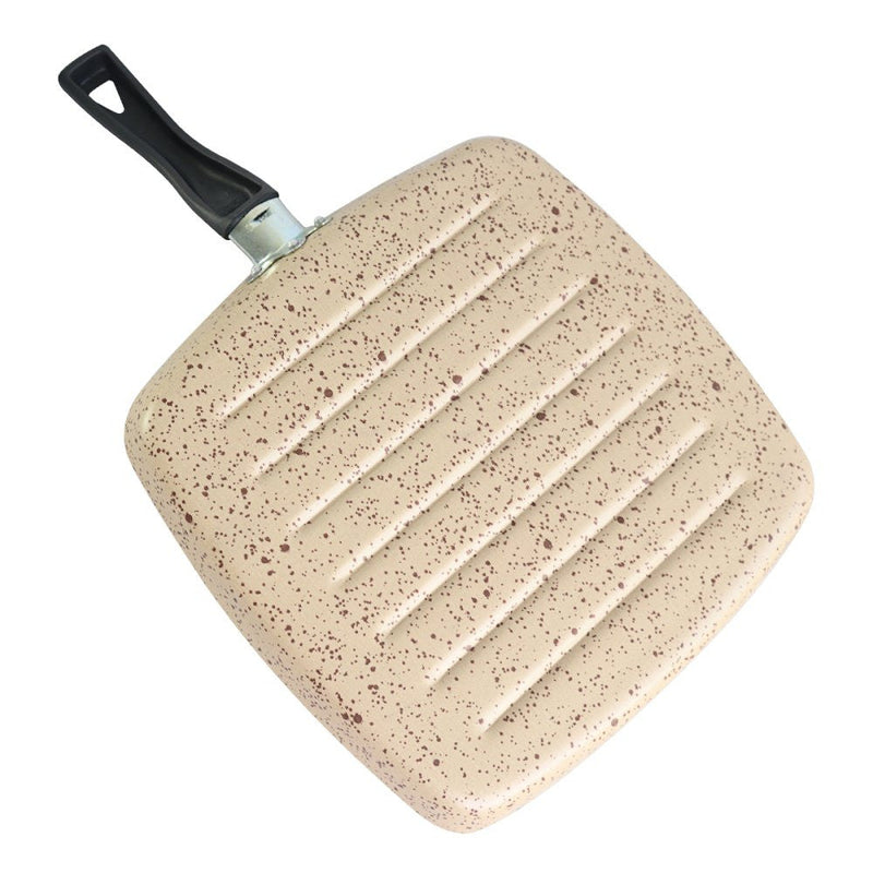 Frigideira Colore Grill Bistequeira 24cm Quadrada Bege Stone - Presente Park