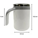 Caneca Copo Mixer Térmico Recarregável USB Inox Automático 380ml com Tampa para Shake Café