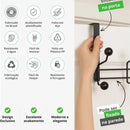 Organizador Cabideiro de Parede Porta com 8 Ganchos Suporte para Pendurar Roupas Toalhas Bolsas