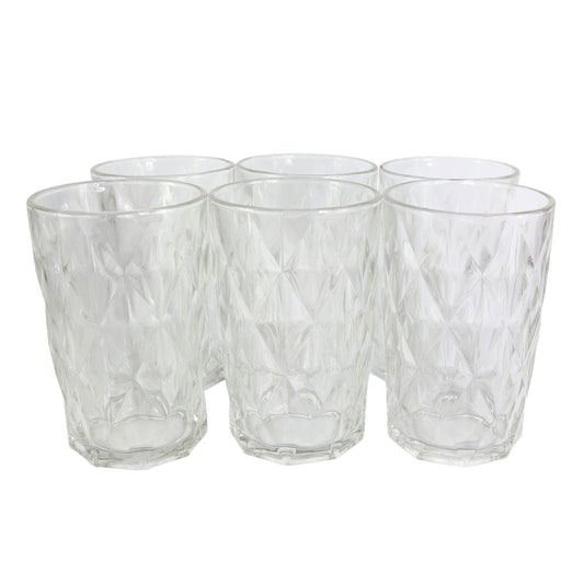 Conjunto 6 Copos de Vidro Diamante 370ml