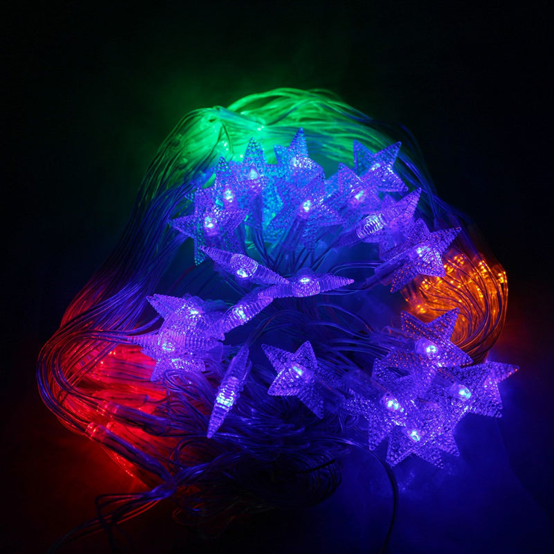 Cordão Pisca Pisca Led Rede com Estrela 120L 3,5M x 50CM 8 Modos 110V Natal Casamentos Festas