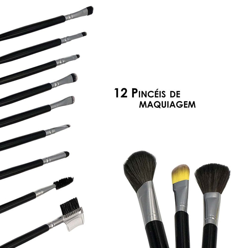 Kit Pincel De Maquiagem 12 Peças - Presente Park