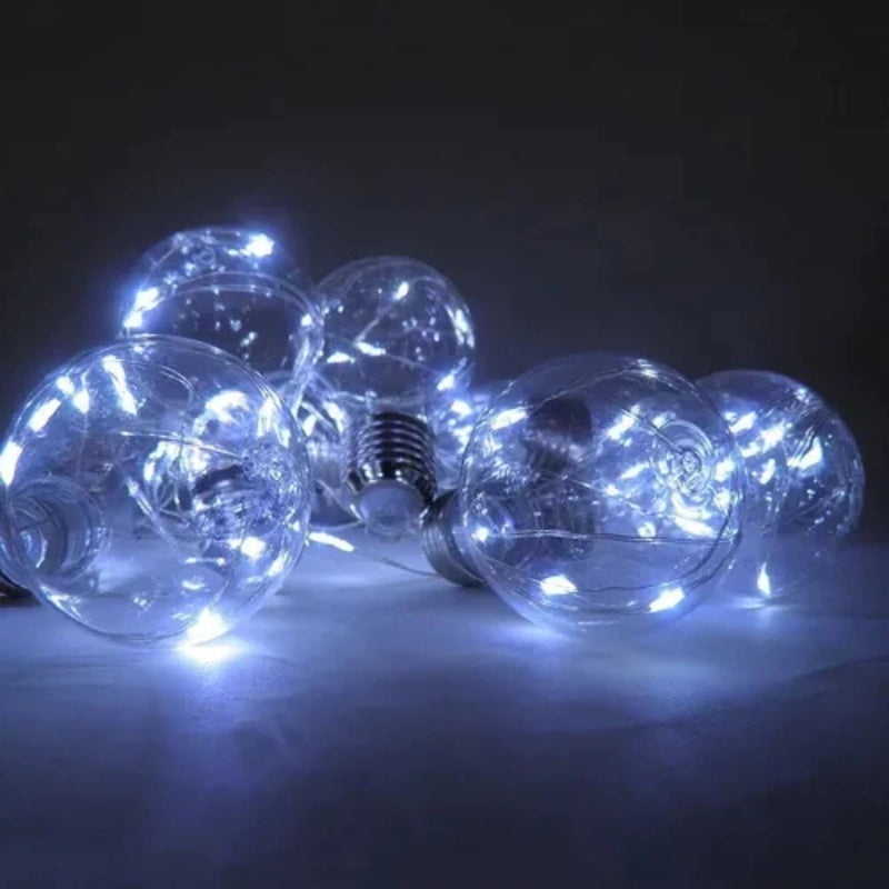 Cordão Varal Fio de Fada com 10 Lampadas Led 3M Pisca Pisca USB Pilha Natal Casamentos Festas